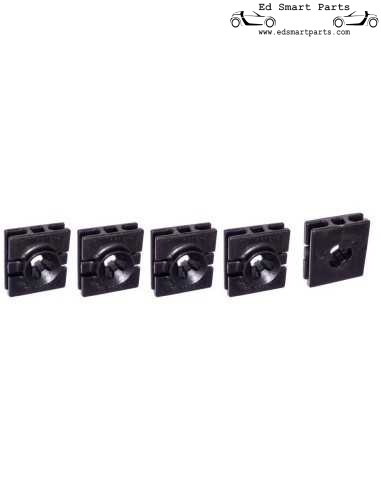 Set di 5 clip scorrevoli per minigonne laterali Smart Fortwo 451
