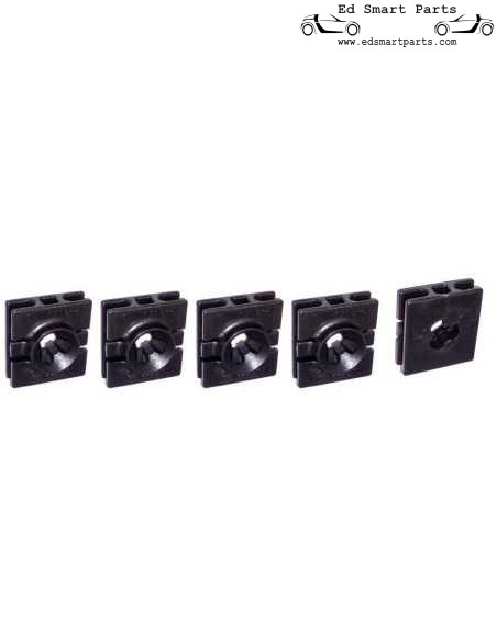 Juego de 5 clips deslizantes para faldones laterales Smart Fortwo 451