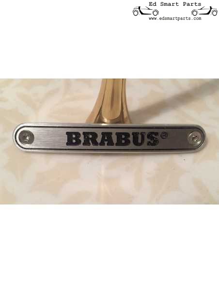 Aluminium Brabus Badge Embleem Decal interieur + 2 schroeven voor montage