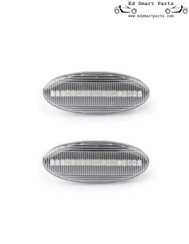 Paire de clignotants latéraux à LED Smart Forfour 453, verre fumé ou transparent, dynamique ou standard