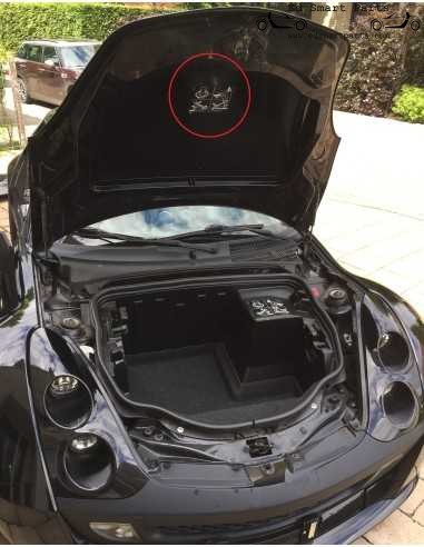 Instructiesticker dakdrager opbergruimte smart roadster (coupé) 452