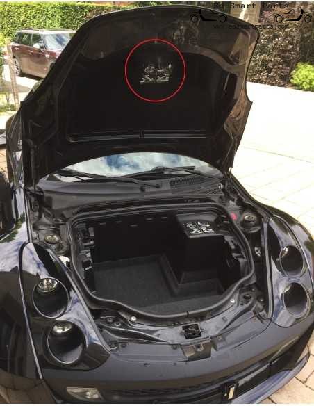 Instructiesticker dakdrager opbergruimte smart roadster (coupé) 452
