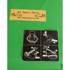 Pegatina de instrucciones para el almacenamiento de la barra del techo del smart roadster (coupé) 452