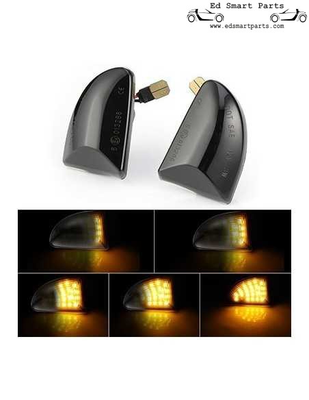Paire de clignotants latéraux dynamiques à LED Smart ForTwo 451, fumée ou transparente