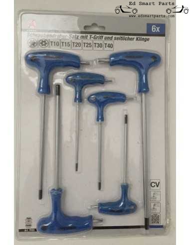 Torx-Stiftschlüsselsatz 6-teilig T10 T15 T20 T25 T30 T40