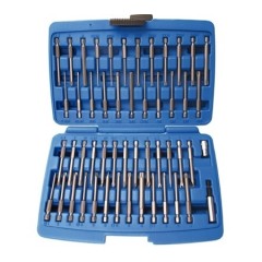 Langer Bitsatz für Sicherheitsschrauben, Silber/Blau