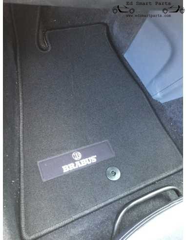 Original LHD OEM BRABUS schwarze Velours-Fußmatten - Smart Roadster