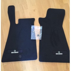 Alfombrillas originales de terciopelo negro BRABUS con volante a la izquierda, para Smart Roadster 2