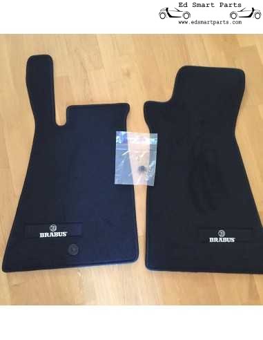 original LHD OEM BRABUS black Velour Floor Mats - Smart roadster