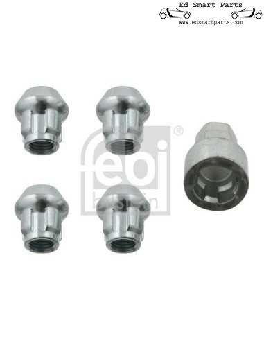 Proteção antirroubo FEBI para rodas inteligentes, conjunto de 4 PORCAS DE RODA TRAVÁVEIS