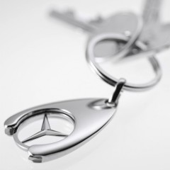 Original Mercedes-Benz Schlüsselanhänger Einkaufswagenchip Schlüsselanhänger 2