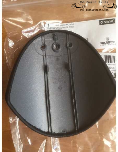 Housse de compteur de vitesse Smart Roadster Brabus en cuir noir
