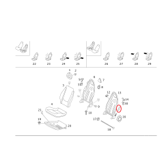 Abdeckung für Sitzgriffentriegelung für Smart Roadster und Fortwo 450 Sitz
