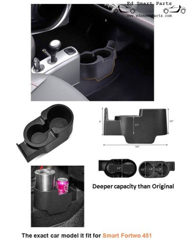 Portabicchieri per bevande Deeper Smart Fortwo 451 - LHD e RHD Economy Line