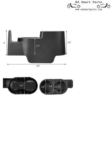 Portabicchieri per bevande Deeper Smart Fortwo 451 - LHD e RHD Economy Line