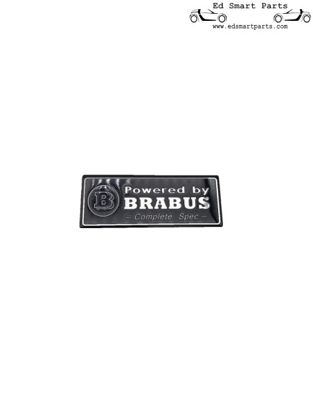 Emblema adhesivo de aluminio con la insignia Powered by Brabus para el interior del maletero trasero
