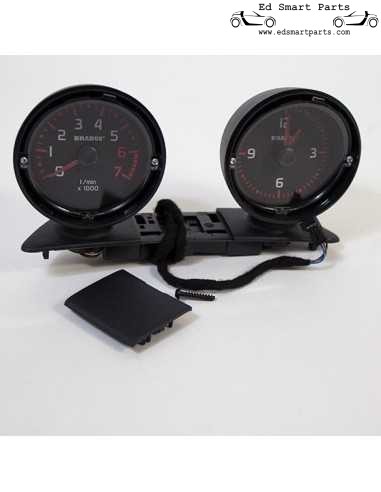 Smart Fortwo 451 FACELIFT dash pod contagiri e orologio nel design Brabus