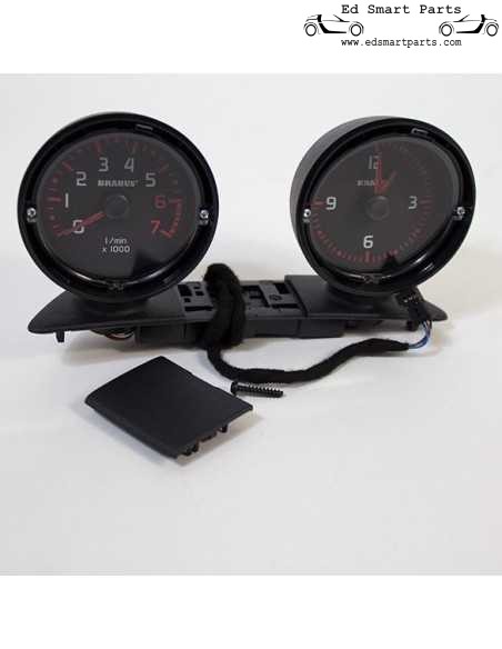 Smart Fortwo 451 FACELIFT dash pods rev. count and clock in Brabus design
