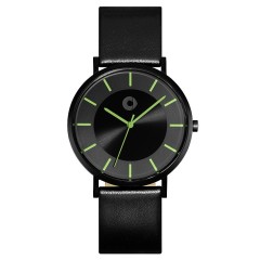 Unisex horloge, slim, groen zwart/groen