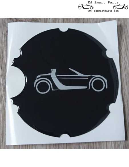 autocollant emblème pour le couvercle du bouchon de réservoir, autocollant smart roadster (coupé)
