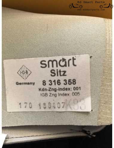 Neu Smart Roadster 452 Sitzpolster Mikado Schwarz