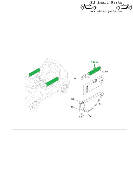 New Smart Crossblade Door Arm Pad left or right OEM