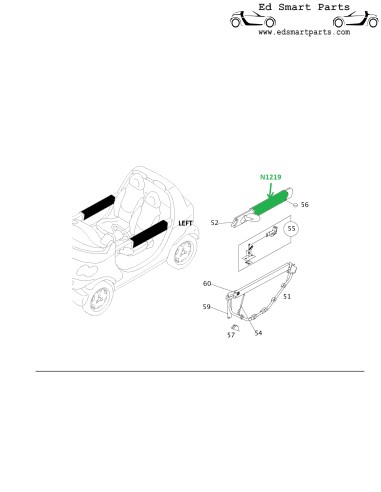 Nueva almohadilla para brazo de puerta Smart Crossblade izquierda o derecha OEM