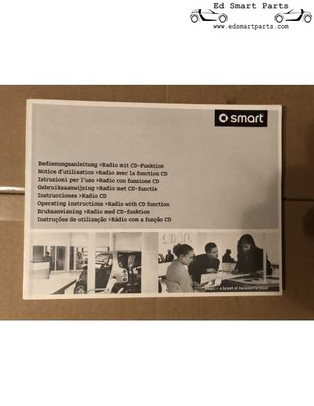 Manual do operador usado Smart Radio CD Cinco idiomas múltiplos