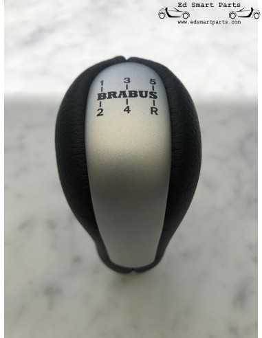 Pomello del cambio Smart Forfour Brabus in pelle e metallo spazzolato