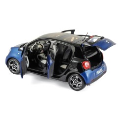 NOREV Smart Forfour 453 Prime Zwart/Blauw Model Auto 1:18 2