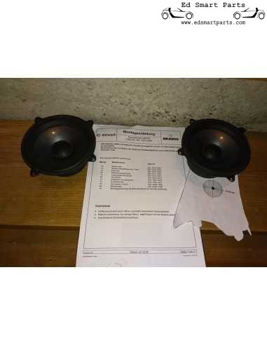 Origineel Smart Roadster Brabus Sound System Midrange speakers + tweeters ultra-zeldzaam verzamelobject