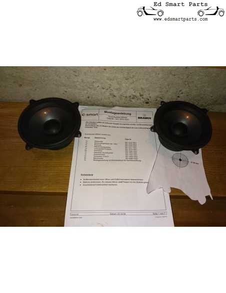 Sistema de som Brabus Smart Roadster original, alto-falantes de médio porte + tweeters, item de colecionador ultra-raro