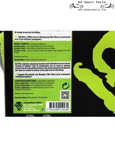Gant de toilette Voodoo Ride Extra - Gant avec 3 fonctions