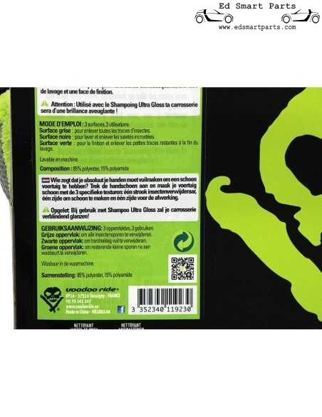 Voodoo Ride Extra Wash Mitt - Glove with 3 functions