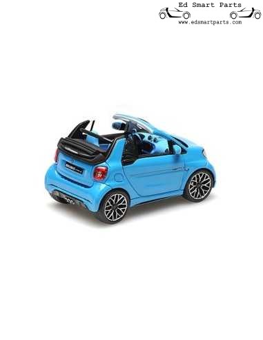 Smart Brabus Ultimate 125 Cabriolet jaar 2017 blauw 1:43 Minichamps