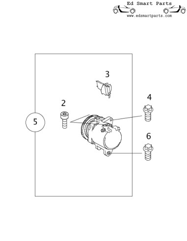 Compresseur de pompe de climatisation d'origine Smart ForTwo 450 et Roadster 452 A1602300111
