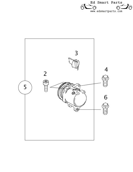 Compresseur de pompe de climatisation d'origine Smart ForTwo 450 et Roadster 452 A1602300111