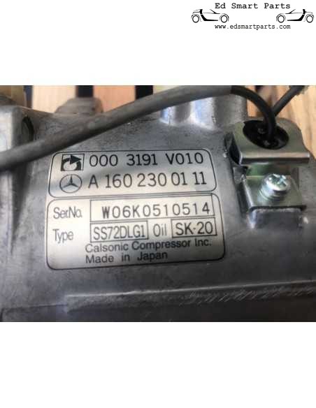 Genuine Smart ForTwo 450 & Roadster 452 airconditioning pump compressor A1602300111