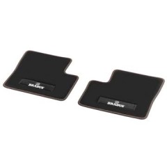 Tapetes de veludo originais Smart 453 FORFOUR BRABUS Preto com costura laranja 2