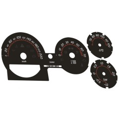 Ensemble complet de plaques de compteur de vitesse de style Brabus Smart Roadster 220 KM/H