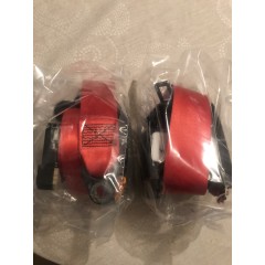 Smart Roadster Seat Belts Pretensioners Pair Right & Left, new red belts