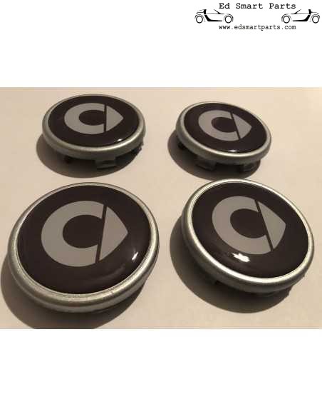 Smart Wheel Centre Cap Set „New Style“ Logo für Original Smart Wheels