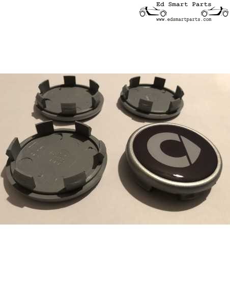 Set coprimozzo Smart Wheel Center Cap "new style" logo per cerchi Smart originali