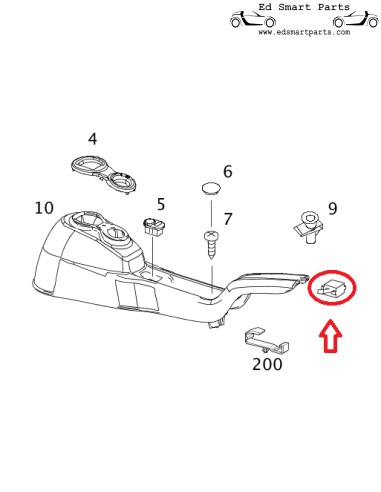 Smart Roadster middentunnel TRANSVERSALE RIB MTK
