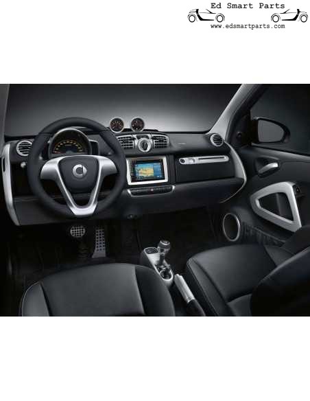 Volante esportivo em couro Smart ForTwo 451 com função paddle shift