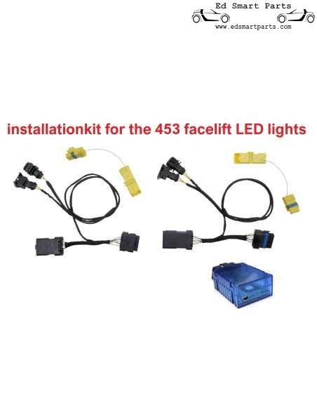 Kit de instalación de adaptador de cable para faros delanteros LED Facelift Smart Fortwo 453 con llave