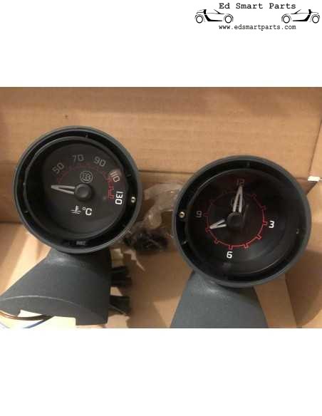 Pods de tablero de instrumentos Brabus con contador de revoluciones y reloj del Smart ForFour 454