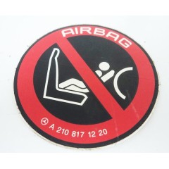 Airbag Baby Child Seat Warning Sticker Label