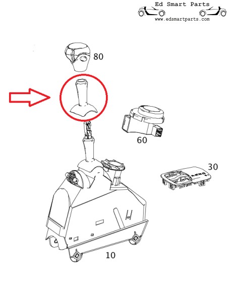 Levier de vitesse à collier coulissant Smart ForTwo 451 version USA/CANADA A4512620023CR4A