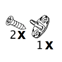 Batente de fechadura de porta Smart Roadster 452 + 2 parafusos
